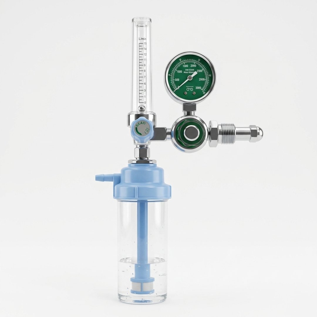 Oxygen Cylinder Regulator with Flowmeter – supplied in Nairobi